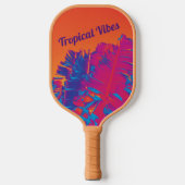 トロピカルサイケデリックビベスパーム数々のツリーカラー ピックルボールラケット (正面)