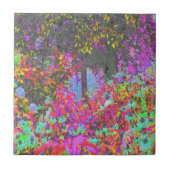 トロピカルサイケデリックフェスティバルガーデンサンライズ タイル (正面)