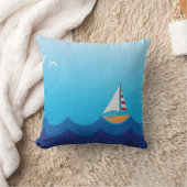 トロピカルサイルボート装飾装飾用クッション クッション (ブランケット)