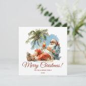 トロピカルサパーソナライズされたタクリスマス シーズンカード (スタンド正面)