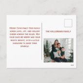 トロピカルサパーソナライズされたタクリスマス シーズンポストカード (裏面)