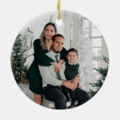 トロピカルサパーソナライズされたタクリスマス セラミックオーナメント (裏面)