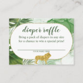 トロピカルサファリおむつラッフルエンクロージャカード エンクロージャーカード (正面)