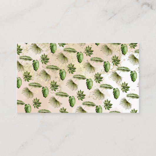 トロピカルサファリエレファントベビーシャワーおむつラッフル エンクロージャーカード (裏面)