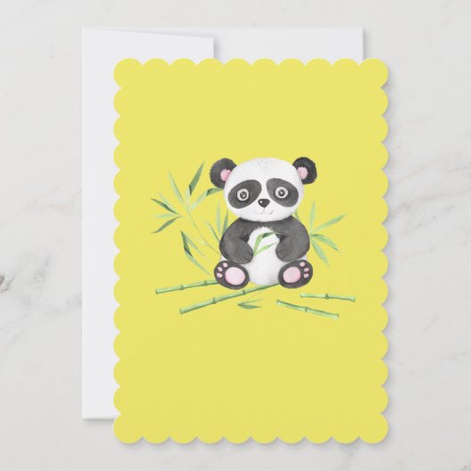 トロピカルサファリジャングルアニマルズ子供の誕生日 招待状 (裏面)