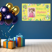 トロピカルサファリジャングルアニマルズ子供の誕生日 横断幕