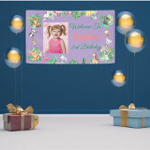 トロピカルサファリジャングルアニマルズ子供の誕生日 横断幕