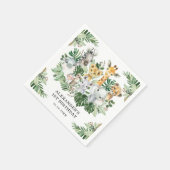 トロピカルサファリジャングルアニマルワイルドワン誕生日 スタンダードカクテルナプキン (角)