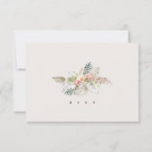 トロピカルサファリチータウェディングRSVP返信 出欠カード (裏面)