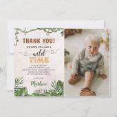 トロピカルサファリバースデーパーティーの写真 サンキューカード (正面)