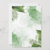 トロピカルサファリベビーシャワー招待状 招待状 (裏面)