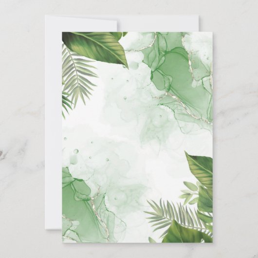 トロピカルサファリベビーシャワー招待状 招待状 (裏面)