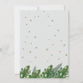 トロピカルサファリワイルドアニマルズジャングル子供の誕生日 招待状 (裏面)