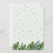 トロピカルサファリワイルドワンアニマルジャングル誕生日 招待状 (裏面)