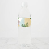 トロピカルサファリ動物誕生日ウォーターボトルラベル ペットボトルラベル (裏面)