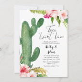 トロピカルサボスタコで愛カップルのシャワーについて 招待状 (正面)