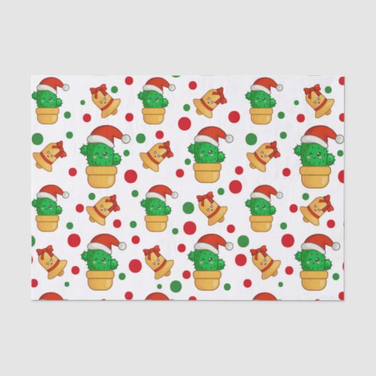 トロピカルサボテンのクリスマス 薄葉紙 (正面)