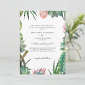 トロピカルサボテンの花嫁の親が結婚一覧 招待状 (スタンド正面)