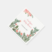 トロピカルサボテンフローラブライダルシャワーナプキン スタンダードカクテルナプキン (角)