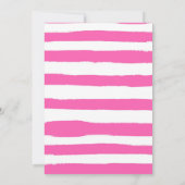 トロピカルサマーおもしろいガールズプールパーティー誕生日 招待状 (裏面)