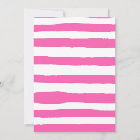 トロピカルサマーおもしろいガールズプールパーティー誕生日 招待状 (裏面)