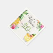 トロピカルサマーカクテル50thバースデーパーティー スタンダードカクテルナプキン (角)