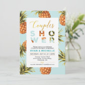 トロピカルサマーカップルウェディングシャワー招待状 招待状 (スタンド正面)