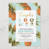 トロピカルサマーカップルウェディングシャワー招待状 招待状 (正面/裏面)