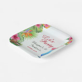 トロピカルサマーカップルズフレンドジョイント誕生日 ペーパープレート (傾斜あり)