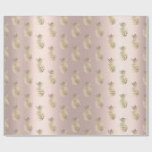 トロピカルサマータイムパイナップルフルーツバラ赤面 ラッピングペーパー (フラット)