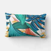 トロピカルサマーテーマリーフ装飾用クッション ランバークッション (裏面)