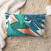 トロピカルサマーテーマリーフ装飾用クッション ランバークッション (ブランケット)