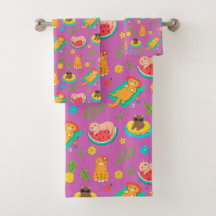 トロピカルサマーネコ バスタオルセット