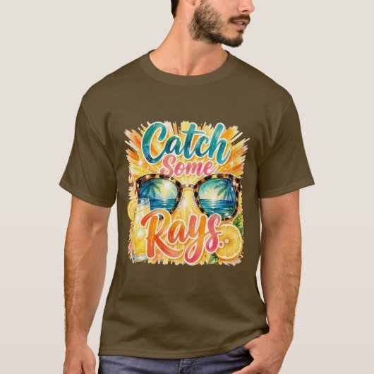 トロピカルサマーバケーションTシャツ Tシャツ (正面)