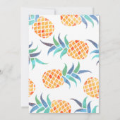 トロピカルサマーパイナップルビーチ1日目の誕生日パーティー 招待状 (裏面)