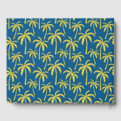 トロピカルサマーパームツリーズバケーションブルーイエロー ゲストブック (裏面)