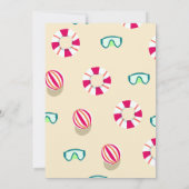 トロピカルサマービーチガール1st誕生日 招待状 (裏面)