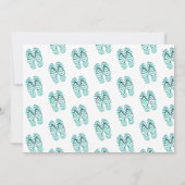 トロピカルサマービーチサンダルブライダルシャワー 招待状 (裏面)