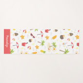 トロピカルサマービーチゼンヨガパーソナライズされた ヨガマット (正面(横))