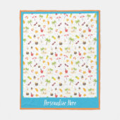 トロピカルサマービーチバケーションパターンデザイン フリースブランケット (正面)