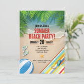 トロピカルサマービーチパーティの招待状 招待状 (スタンド正面)