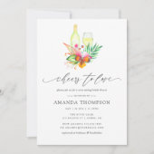 トロピカルサマービーチブライダルシャワーワインテイスティング 招待状 (正面)