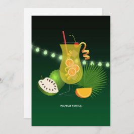 トロピカルサマービーチブライダルシャワー招待 招待状