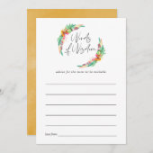 トロピカルサマービーチベビーシャワーママアドバイス アドバイスカード (正面/裏面)