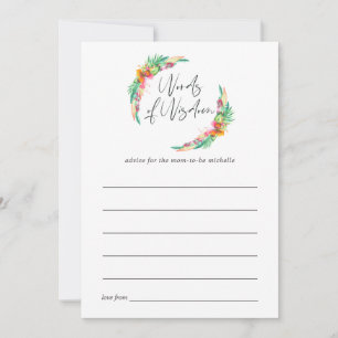 トロピカルサマービーチベビーシャワーママアドバイス アドバイスカード