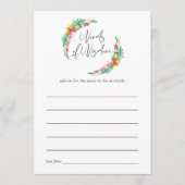 トロピカルサマービーチベビーシャワーママアドバイス アドバイスカード (正面)