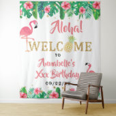 トロピカルサマービーチルアウ（ハワイ式宴会）ガールズ誕生日 タペストリー (インサイチュ)