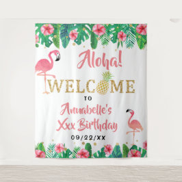 トロピカルサマービーチルアウ（ハワイ式宴会）ガールズ誕生日 タペストリー
