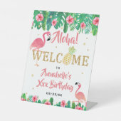 トロピカルサマービーチルアウ（ハワイ式宴会）ガールズ誕生日 台座サイン (正面)