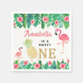 トロピカルサマービーチルアウ(ハワイ式宴会)ガールズ1st誕生日 スタンダードカクテルナプキン (正面)